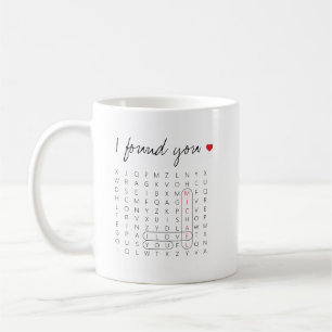 Mug Je Vous Ai Trouvé Mot Recherche Jeu Photo Romantiq