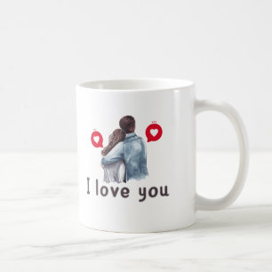 Mug Je vous aime les modèles de musiques valentine