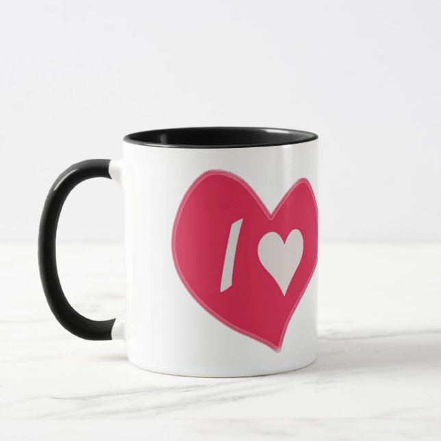 Mug « Je ❤️ Vous Cœur – Conception de Cadeau Romantiqu (Gauche)