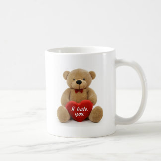 Mug "Je vous déteste" ours de nounours mignon tenant
