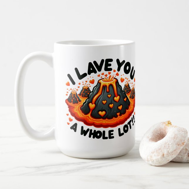 Mug Je vous laisse un amour Volcano bien mignon (Avec donut)