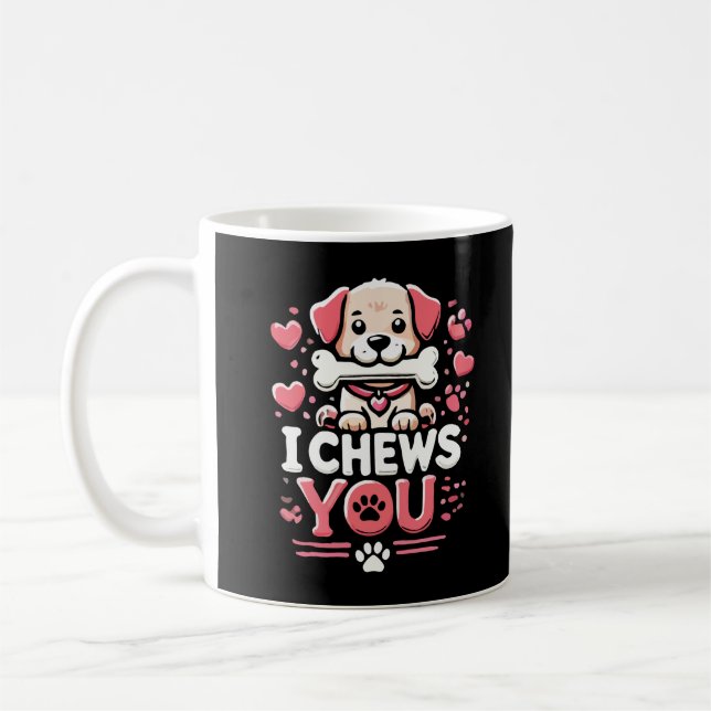 Mug Je vous mâche - Chien Pun Saint Valentin (Gauche)