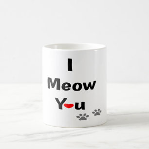 Mug Je vous miaule chats Saint-Valentin citation félin