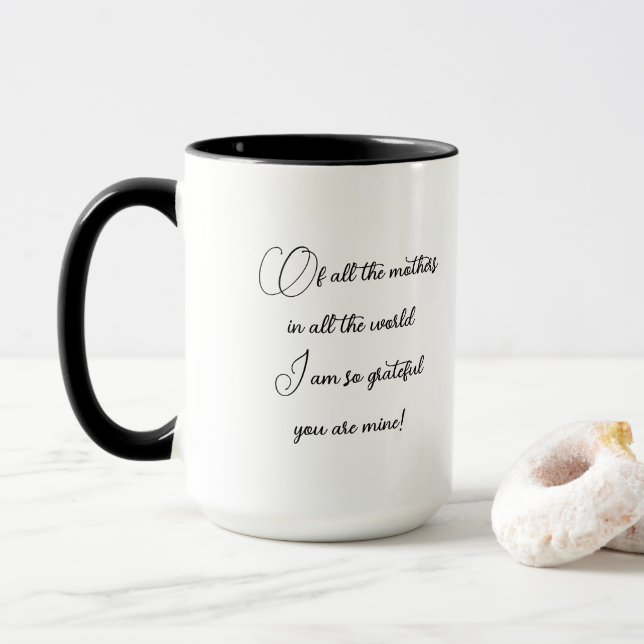Mug Je vous suis tellement reconnaissante que vous soy (Avec donut)
