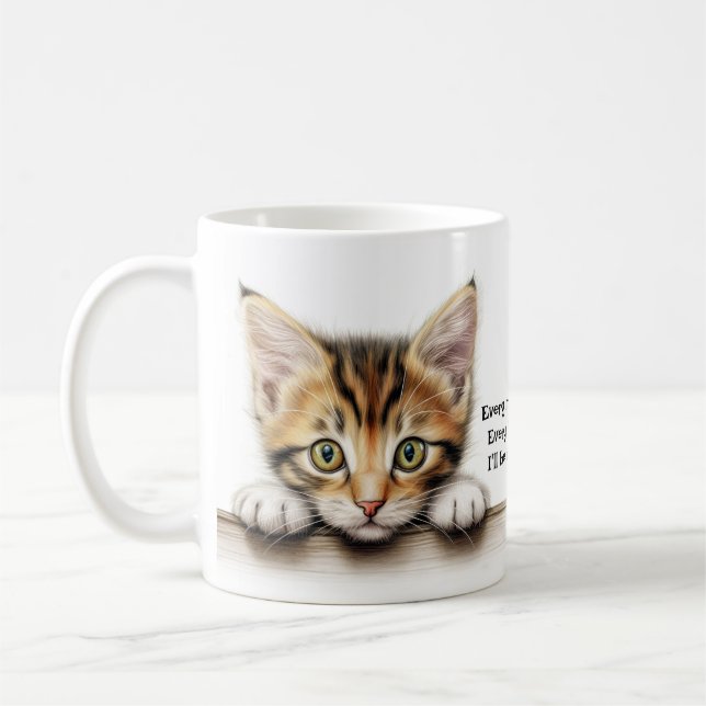 Mug Je vous surveillerai Chat drôle (Gauche)