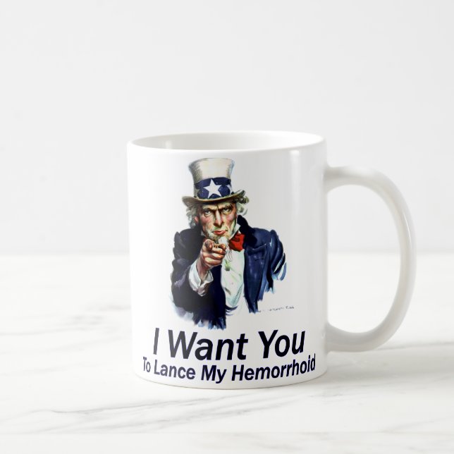 Mug Je vous veux : À la lance mon hémorroïde (Droite)
