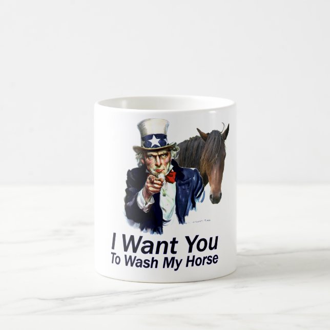Mug Je vous veux : Pour laver mon cheval (Centre)
