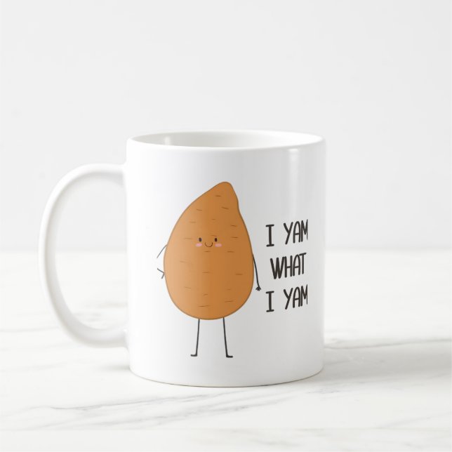 Mug Je Yam Ce Que Je Yam ! Super Yam Vegetable Pun (Gauche)