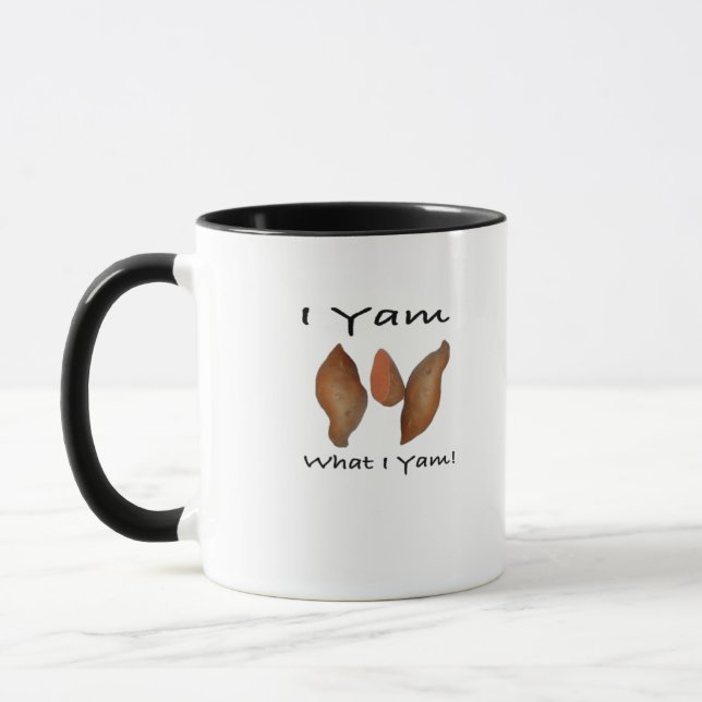 Mug Je Yam What I Yam, I Yam What I Yam, Comical, mign (Gauche)