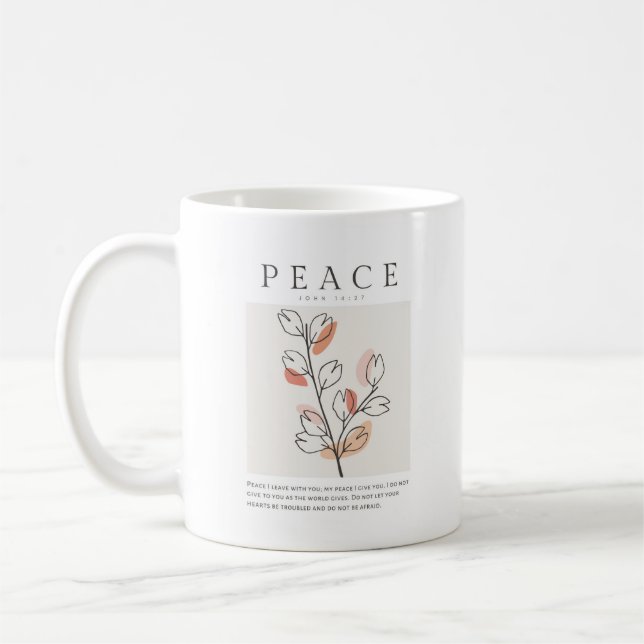 Mug Jean 14:27 Paix Je pars avec toi (Gauche)