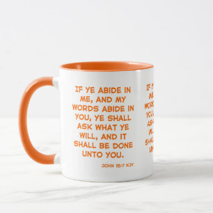 Mug Jean 15:7 KJV Bible Verse Deux Tons