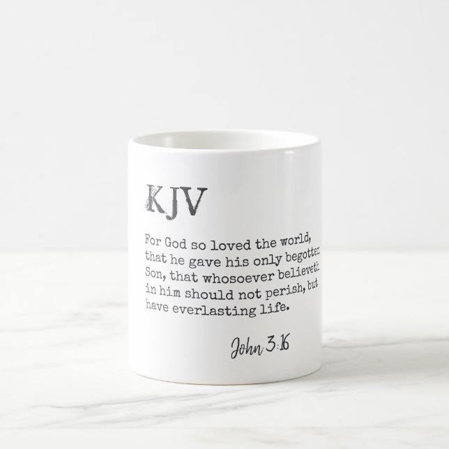 Mug Jean 3:16 Citation de la Bible - Peut être Customi (Centre)
