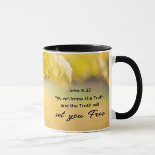 Mug Jean 8:32 La Vérité vous mettra LIBRE Bible Verse