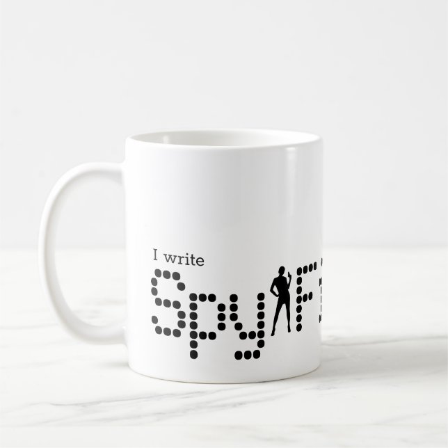Mug J'écris de la fiction d'espionnage (Gauche)