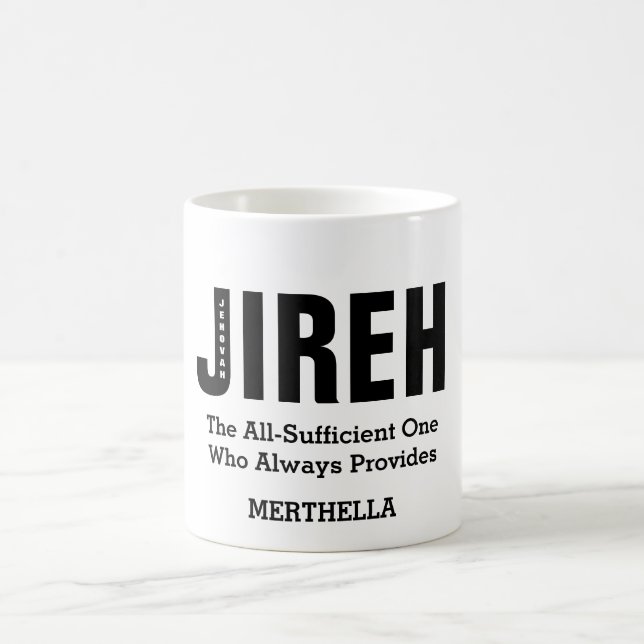 Mug JEHOVAH JIREH Personnalisé chrétien (Centre)
