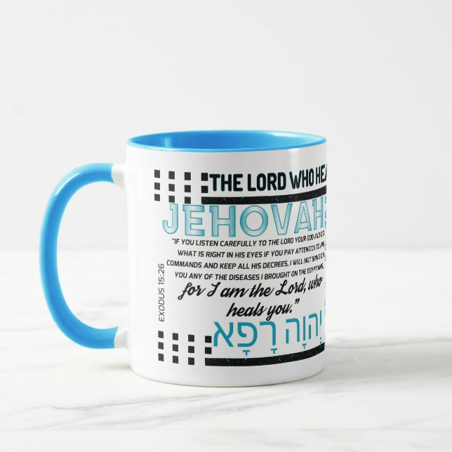 Mug Jehovah Rapha : Pouvoir de guérison de Dieu - Chré (Gauche)