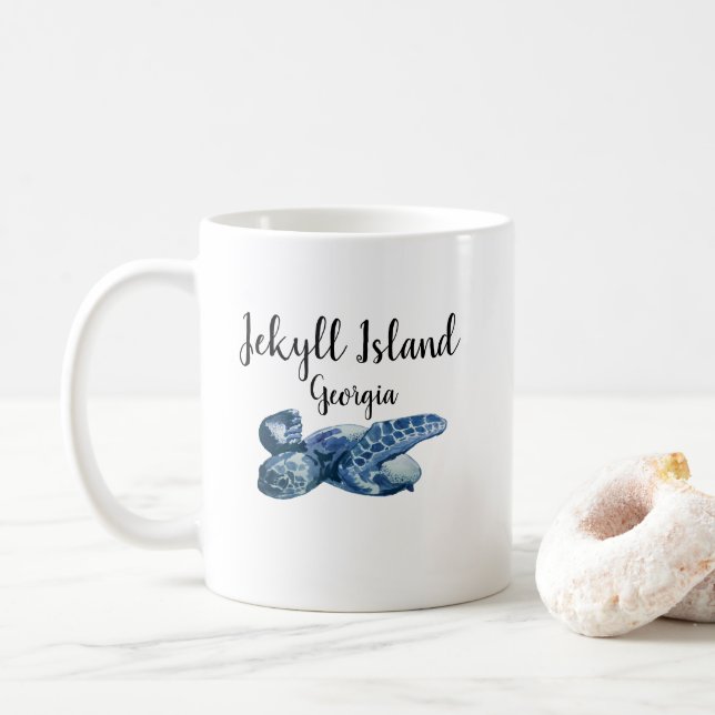 Mug Jekyll Island Georgia Sea Turtle (Avec donut)