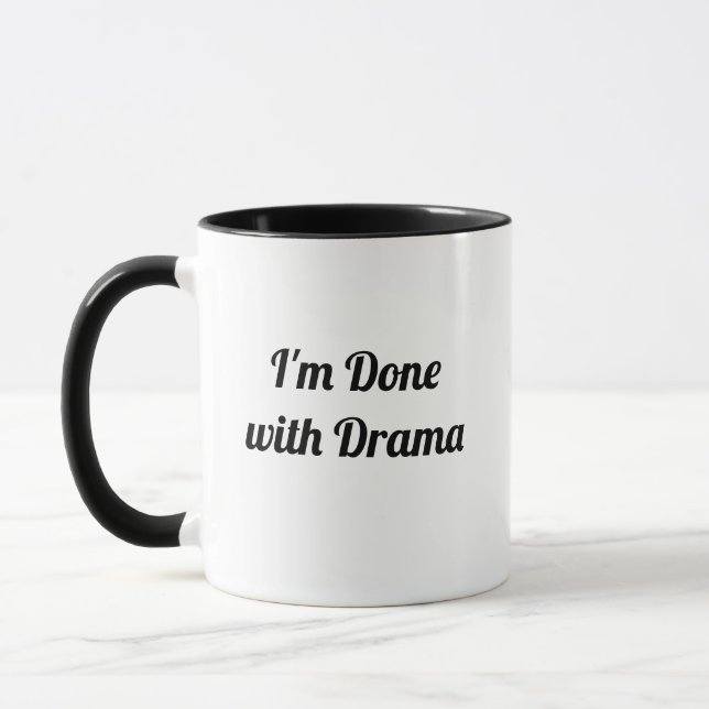 Mug J'en ai fini avec les messages d'inspiration drama (Gauche)