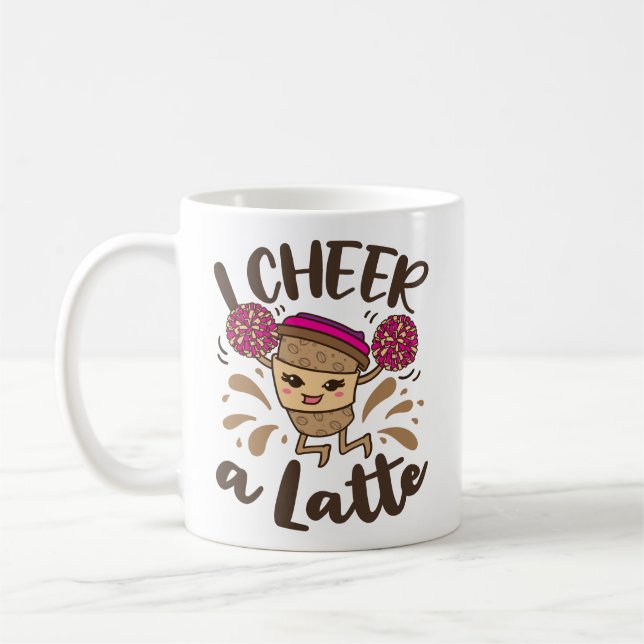 Mug J'encourage un café Cheerled Latte Cute (Gauche)