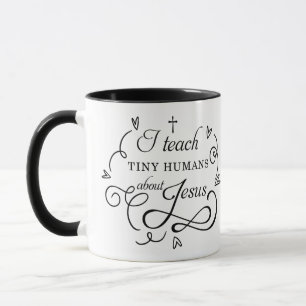 Mug J'enseigne aux petits humains à propos de Jésus Éc