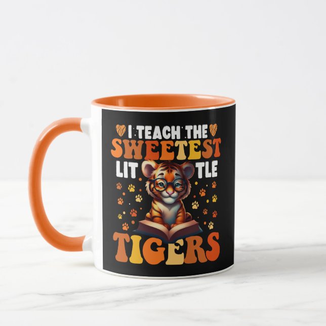 Mug J'Enseigne Le Plus Doux Petit Tigres Enseignant (Gauche)