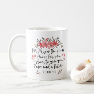 Mug Jeremiah 29 11 - Car Je Connais Les Plans - Floral