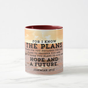 Mug Jeremiah 29:11 Car je connais les Plans Sunrise