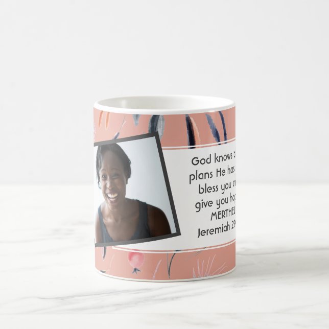 Mug JEREMIAH 29:11 Modèle photo chrétien PINK (Centre)