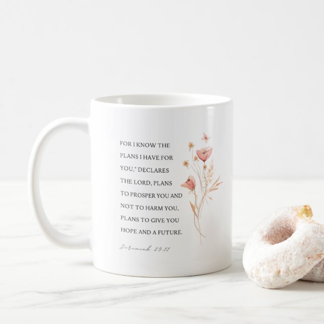 Mug Jérémie 29:11 Je connais les plans que j'ai pour v (Avec donut)