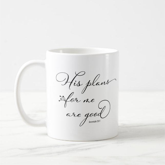 Mug Jérémie 29:11 Ses plans pour moi sont bons (Gauche)