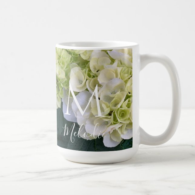 Mug Jérémie 31:3 Floral Monogramme Bible Verse Personn (Droite)