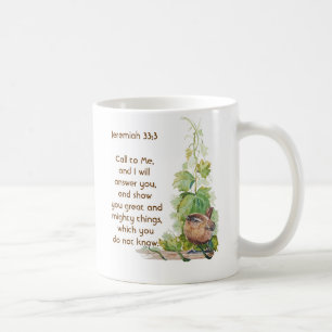 Mug Jérémie 33:3 Appelle-Moi Verset Biblique Roitelet