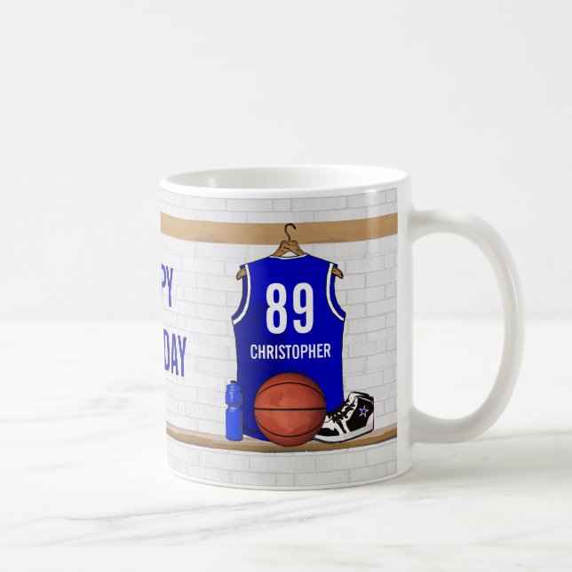 Mug Jersey Blue and White Basketball (Droite)