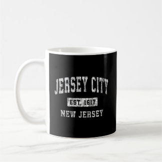Mug Jersey City New Jersey Nj Vintage établi le sport