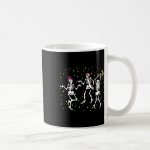 Mug Jester Skeleton Dancing Mardi Gras Bones Carnival