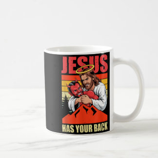 Mug Jésus a du jiu-jitsu dans le dos Rétro-chrétien MM