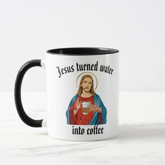 MUG JÉSUS A TRANSFORMÉ L'EAU EN CAFÉ (Gauche)