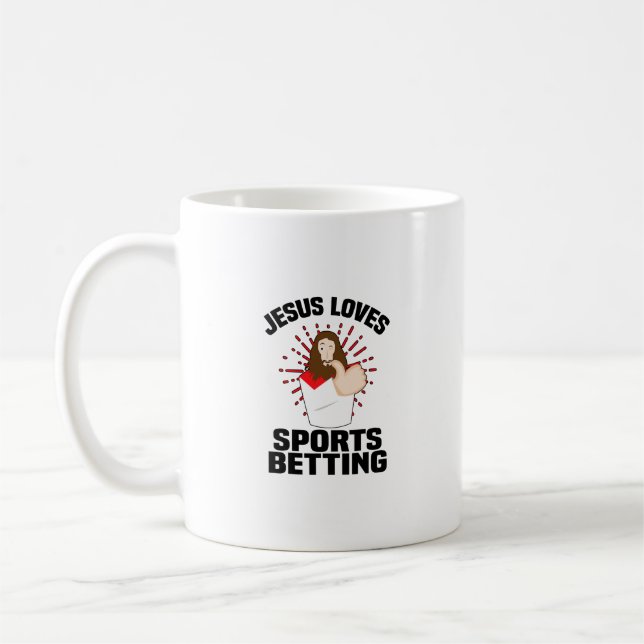 Mug Jésus Aime Le Sport Pari Jouer Christ Cadeau-Be (Gauche)