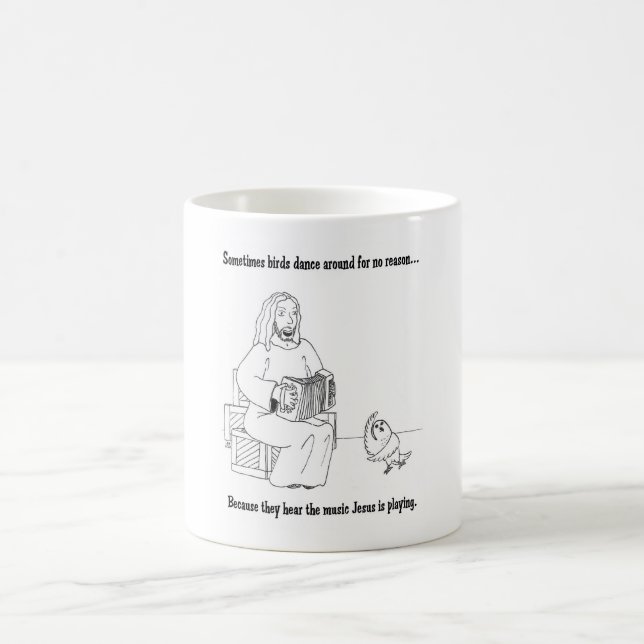 Mug Jésus aime les oiseaux 2 (Centre)