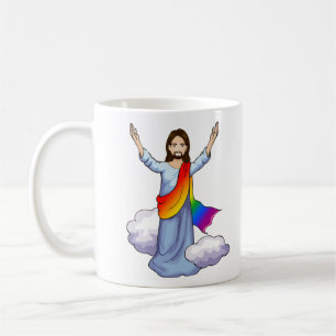 Mug Jésus arc-en-ciel