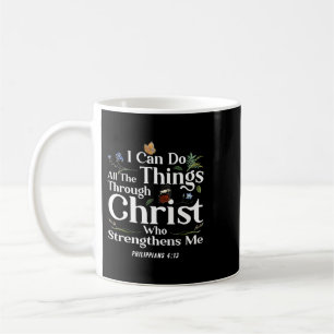 Mug Jésus Bible chrétienne Verse Philippiens 413 Fleur