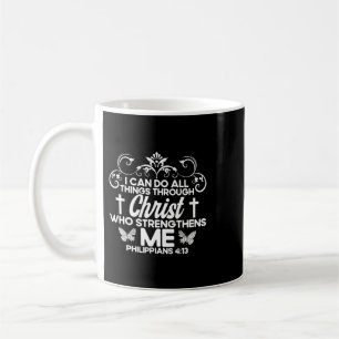 Mug Jésus Bible chrétienne Verse Philippiens 413 Fleur