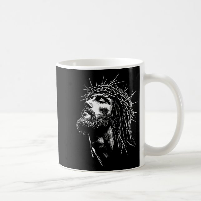 Mug Jésus-Christ avec couronne de Ns Jésus Graphique  (Droite)