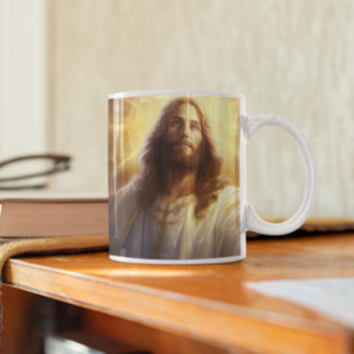 Mug Jésus Christ avec les étoiles et la lumière versio