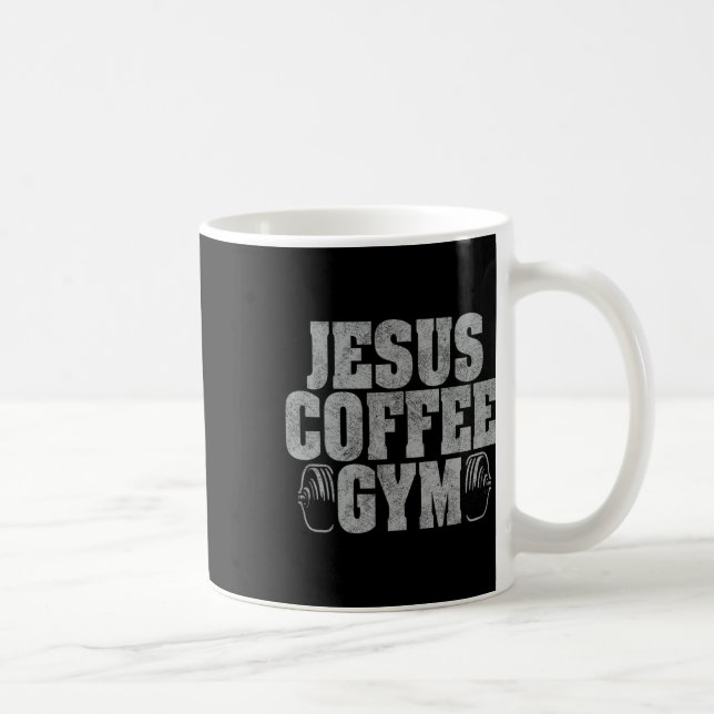 Mug Jesus Coffee Gym Christian Workout Poids F (Droite)