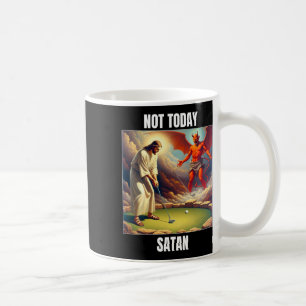 Mug Jésus contre Satan jouant au golf - Pas aujourd'hu