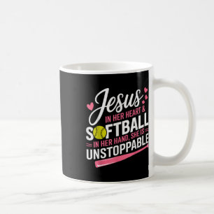Mug Jésus Dans Son Coeur Et Softball Dans Sa Main Soft