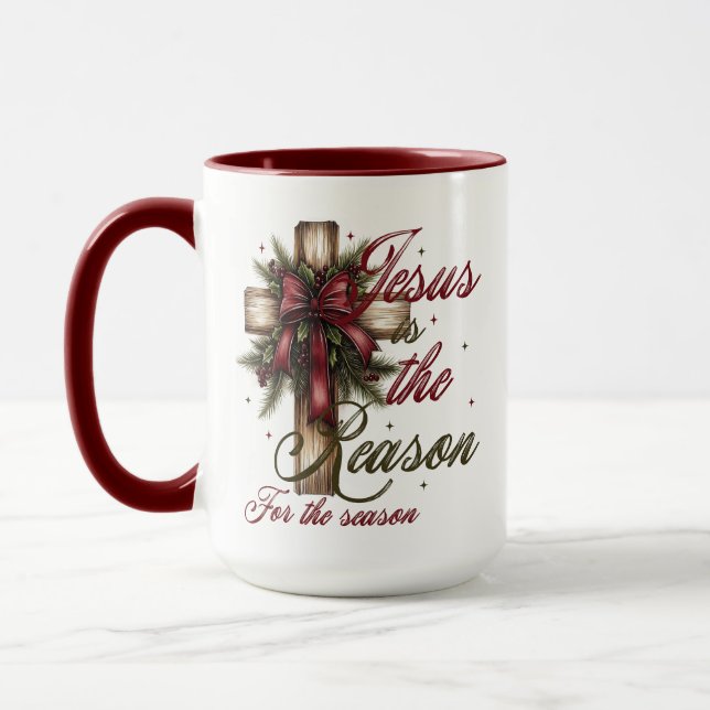 Mug Jésus est la raison de la saison de Noël (Gauche)