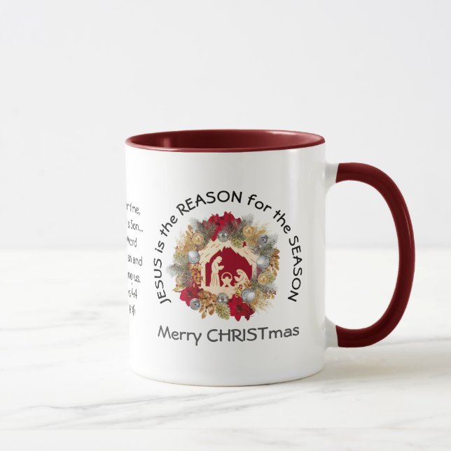 Mug JÉSUS EST LA RAISON DE Noël chrétien (Droite)