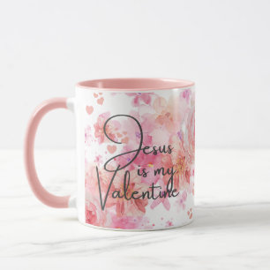 Mug Jésus est ma Saint-Valentin rose rose rose rose r